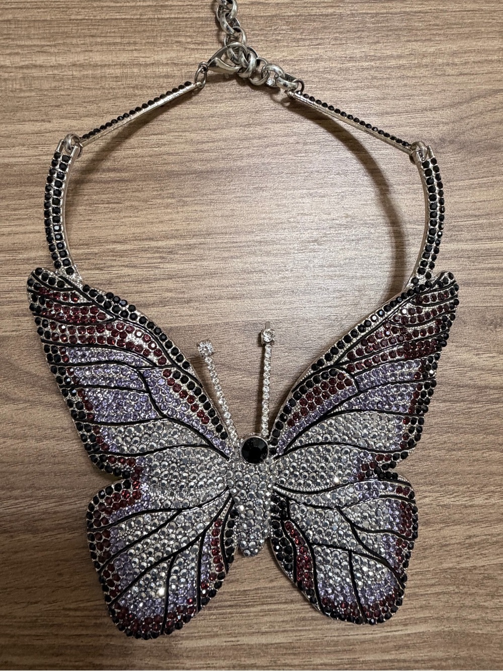 Sassy Jones Hadassa Butterfly Crystal Necklace